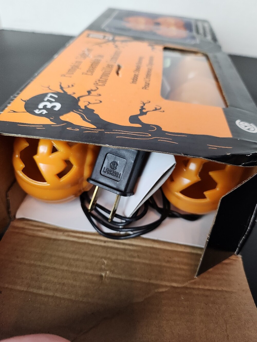 Vintage Walmart Pumpkin Light Set 10 Count Halloween